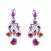 Boseda's Crystal Rhinestone Teardrop Chandelier Earrings