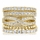 Brenna's Set of 5 Stackable Rings - Goldtone