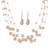 Bridal Jewelry: Cormia's Freshwater Cultured Pearl Jewelry Set - Pink