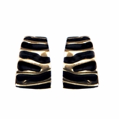 Bridget's Gold and Black Clip-on Earrings