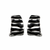 Bridget's Silver and Black Clip-on Earrings