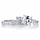 Cara's Engagement Ring Set - 2.5 Carat Princess Cut CZ