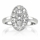 Carleen's Vintage Oval Cubic Zirconia Pave Engagement Ring