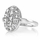 Carleen's Vintage Oval Cubic Zirconia Pave Engagement Ring