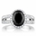 Carly's Black 3 Carat Oval CZ Engagement Ring