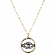 Cascadia's Petite Goldtone Evil Eye Necklace