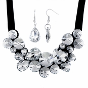 Cecile's Multi Cut Rhinestone Bib Necklace