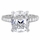 Jen's 5 ct Silvertone and Cushion Cut CZ Engagement Ring