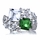 Presidential Wedding Ring - Green CZ
