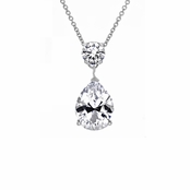 O's 3.75 ct Cubic Zirconia Pear Drop Necklace