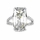 Bee's 6 ct Emerald Cut CZ Split Band Wedding Ring