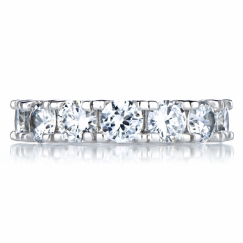 Champagne Taste CZ Eternity Band Ring - Round Cut
