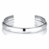 Clara's Hollow Silvertone Baby Cuff Bracelet - 46mm