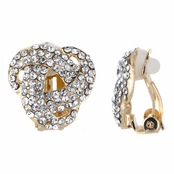 Clementine's Goldtone Love Knot Clip On Earrings