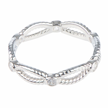 Dahlia's Twisted CZ Stackable Eternity Band