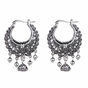 Daisy's Boho Tribal Half Moon Hinged Hoop Earrings