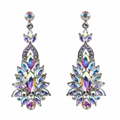 Dakarai's Marquise Crystal Rhinestone Cluster Statement Evening Earrings