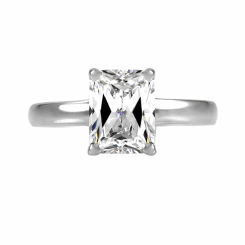 Damali's 1.0 ct Emerald Cut CZ Engagement Ring