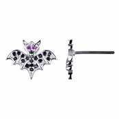 Dani's Black CZ Bat Stud Earrings