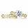 Dao's Goldtone CZ Wedding Ring Set