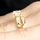 Dao's Goldtone CZ Wedding Ring Set