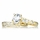Dao's Goldtone CZ Wedding Ring Set