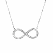 Darlene's Round Cut CZ Infinity Necklace