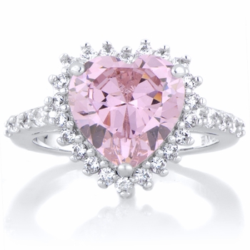 Darling's Pink Heart Shaped Engagement Ring