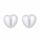 Della's Simulated Pearl Heart Shaped Magnetic Stud Earrings