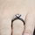 Devera's Black Plated Twisted CZ Engagement Ring