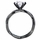 Devera's Black Plated Twisted CZ Engagement Ring