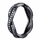 Devera's Black and White CZ Twisted Wedding Ring