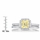 Devon's 1.5 CT Asscher Cut Canary CZ Wedding Ring Set