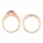 Devon's Pink Asscher Cut CZ Wedding Ring Set - Rose Goldtone