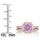 Devon's Pink Asscher Cut CZ Wedding Ring Set - Rose Goldtone