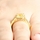 Devon's Goldtone Canary CZ Wedding Ring Set