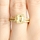 Devon's Goldtone Canary CZ Wedding Ring Set