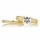 Dianna's Goldtone Pave CZ Wedding Ring Set