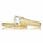 Dianna's Goldtone Pave CZ Wedding Ring Set
