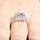 Diona's Princess Cut Purple CZ Wedding Ring Set