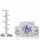 Diona's Princess Cut Purple CZ Wedding Ring Set