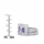 Diona's Princess Cut Purple CZ Wedding Ring Set