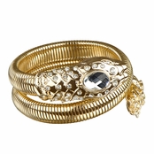 Donatella's Coiled Gold Snake Bracelet