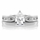 Edie's Petite Pear CZ Wedding Ring Set