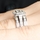 Princess Cut CZ Triple Wedding Ring Set