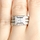 Princess Cut CZ Triple Wedding Ring Set