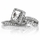 Eilley's Princess Cut CZ Wedding Ring Set