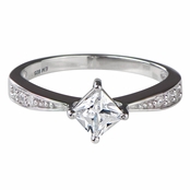 Elisa's Princess Cut CZ Promise Ring