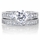 Elissa's Pave CZ Wedding Ring Set - 1.5 Carat