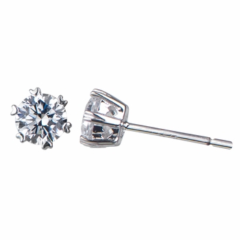 Ellianna's Heart & Arrow Prong Set 5mm CZ Stud Earrings